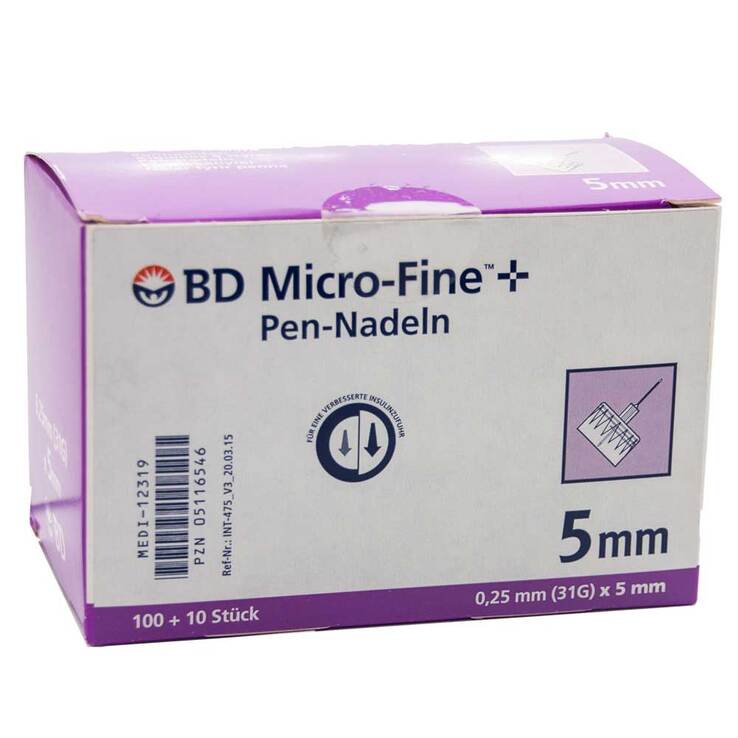 BD Micro-Fine + 5 mm Nadeln 0,25 x 5 mm, 110 St