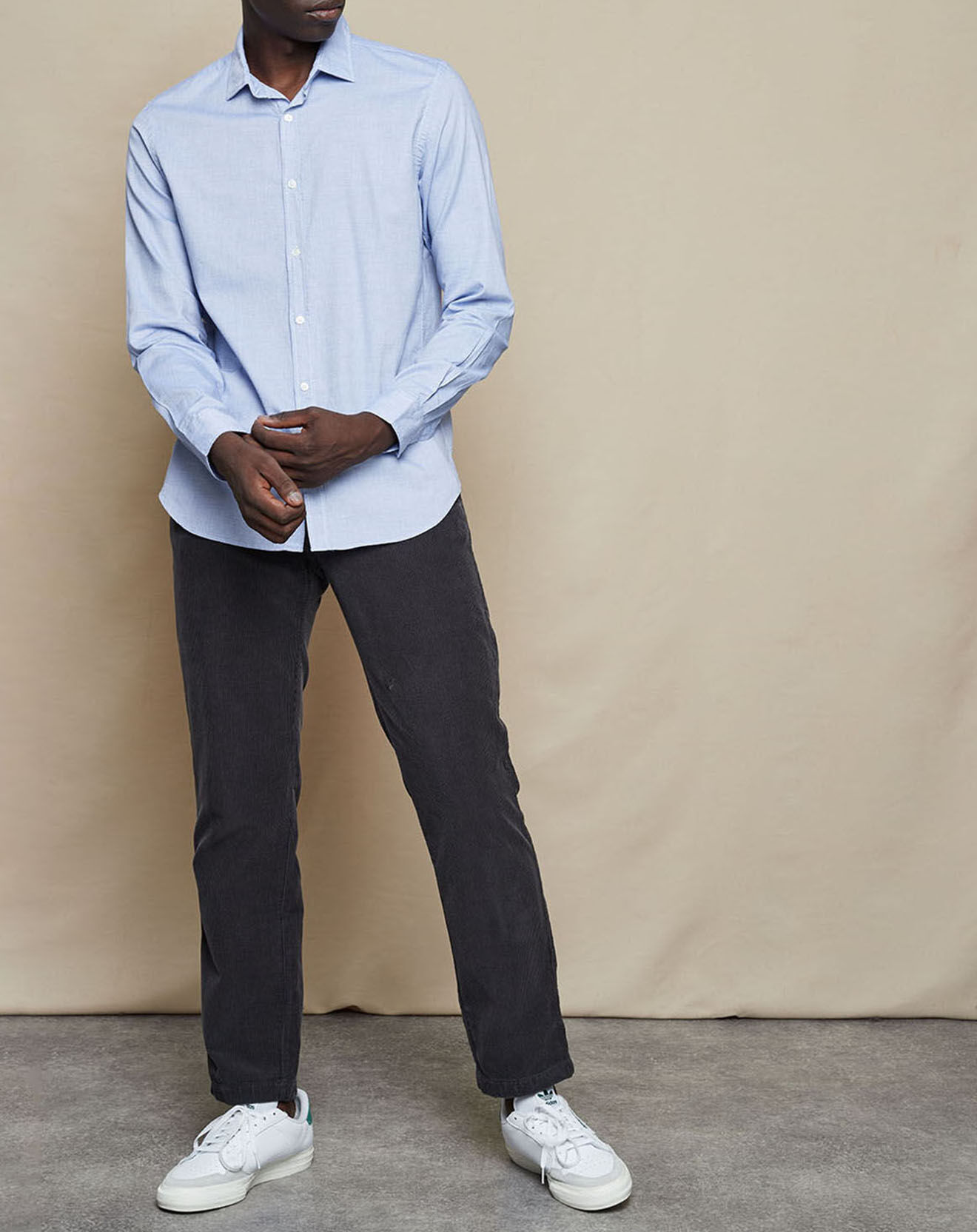 Hartford Chemise Slim Sammy imprimée blanc/bleu