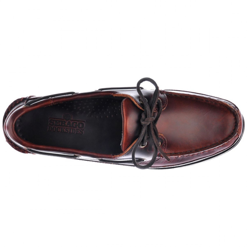 SCHOONER DGL BRUSHED Brown Gum-CHAUSSURES BATEAU POUR HOMME SCHOONER EN CUIR