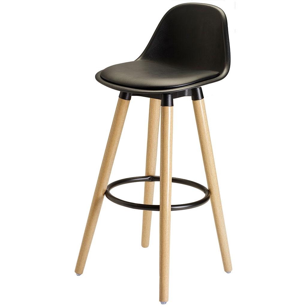 Tabouret de bar noir 42x39xH 92cm