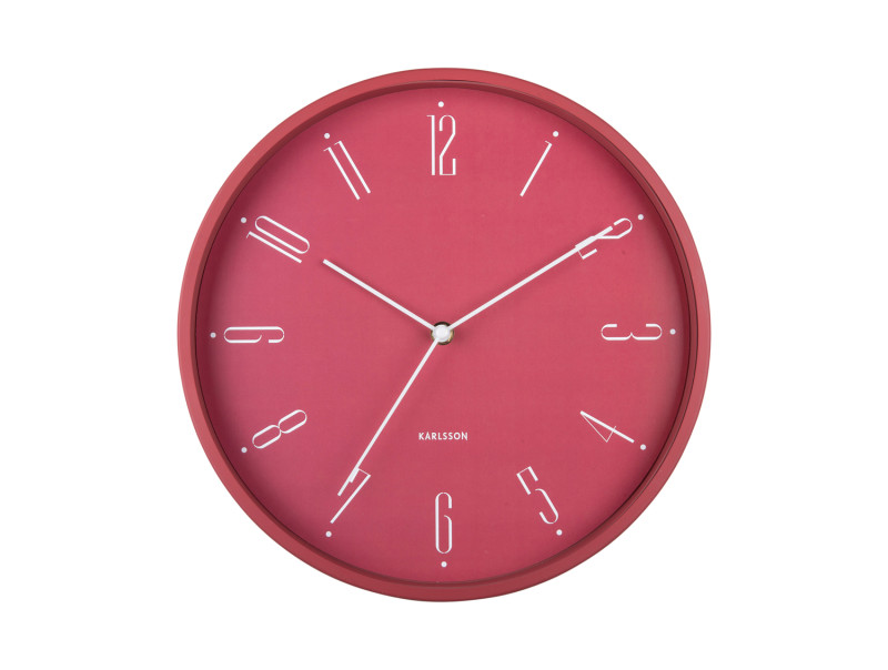 Wall Clock Regal Numbers KA5988RD Blush red