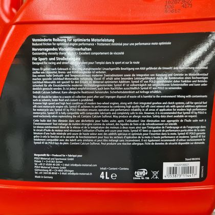 Huile moteur Racing Dynamic SYNTHOIL- 5W50 - 100% Synthétique 4 LITRES Universel