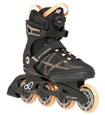 K2 Rollschuhe - Alexia 80 Boa - Schwarz/Orange - Inline