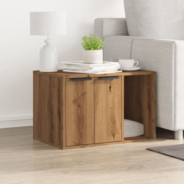 vidaXL Skap til kattetoalett artisan eik 60x40x40 cm konstruert tre