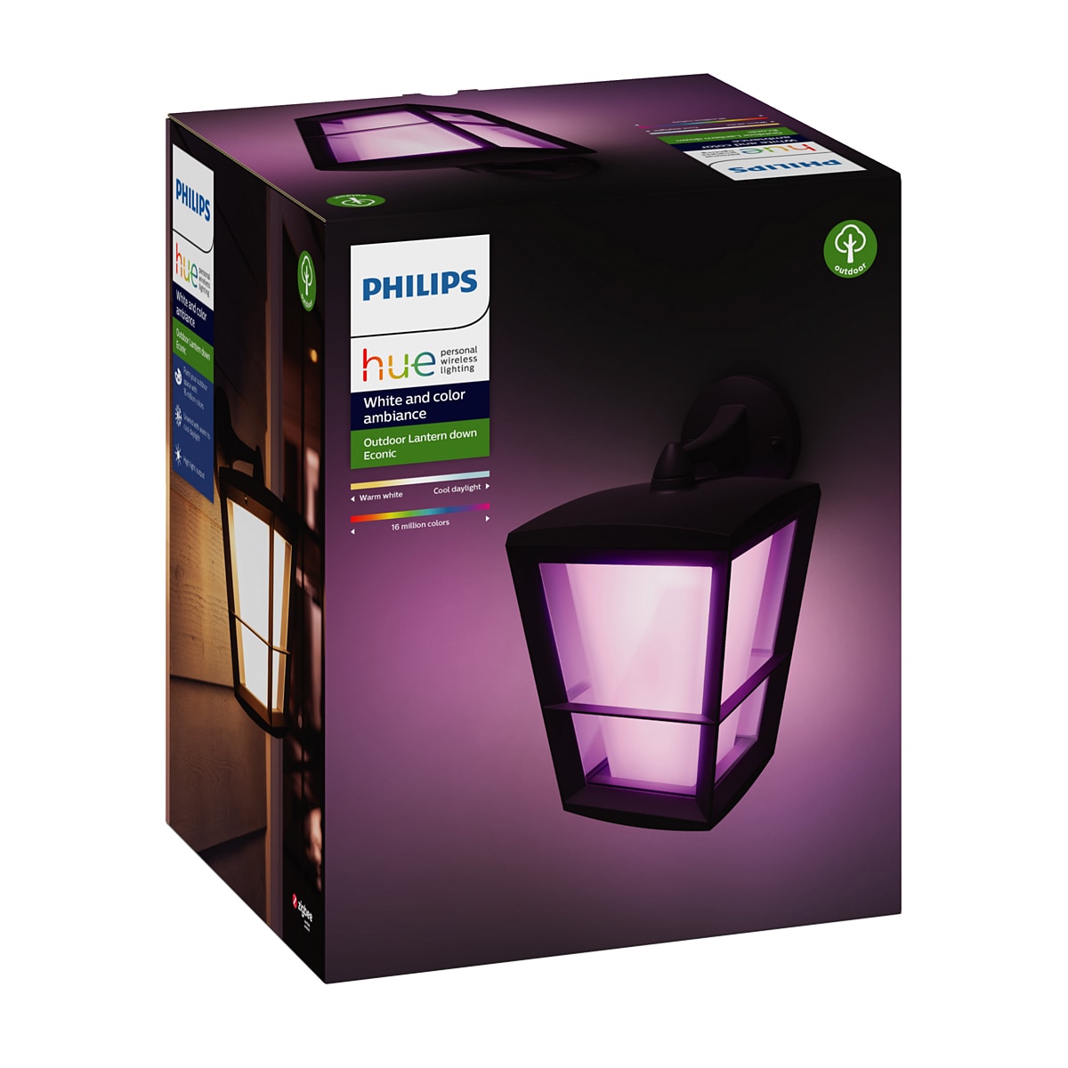 Philips Hue Econic WACA vegglanterne (sort)