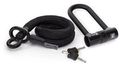 TEXLOCK Antivol tissé kevlar 80 centimètres et grand U - Noir