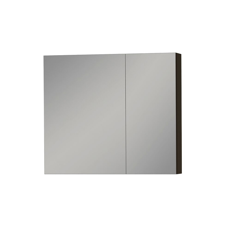 Tiger S-line Spiegelkast 80 cm met 2 enkelzijdige spiegeldeuren Mat zwart