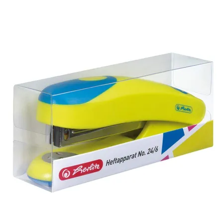 Herlitz Heftapparat Sporty Lemon ergonomisch klein, f.246