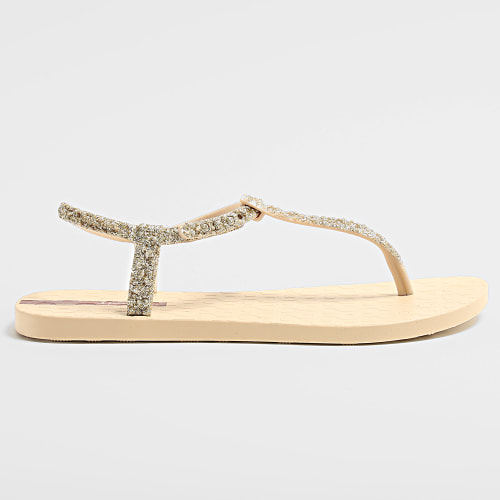 Tongs Femme Classic Brilha Beige Doré