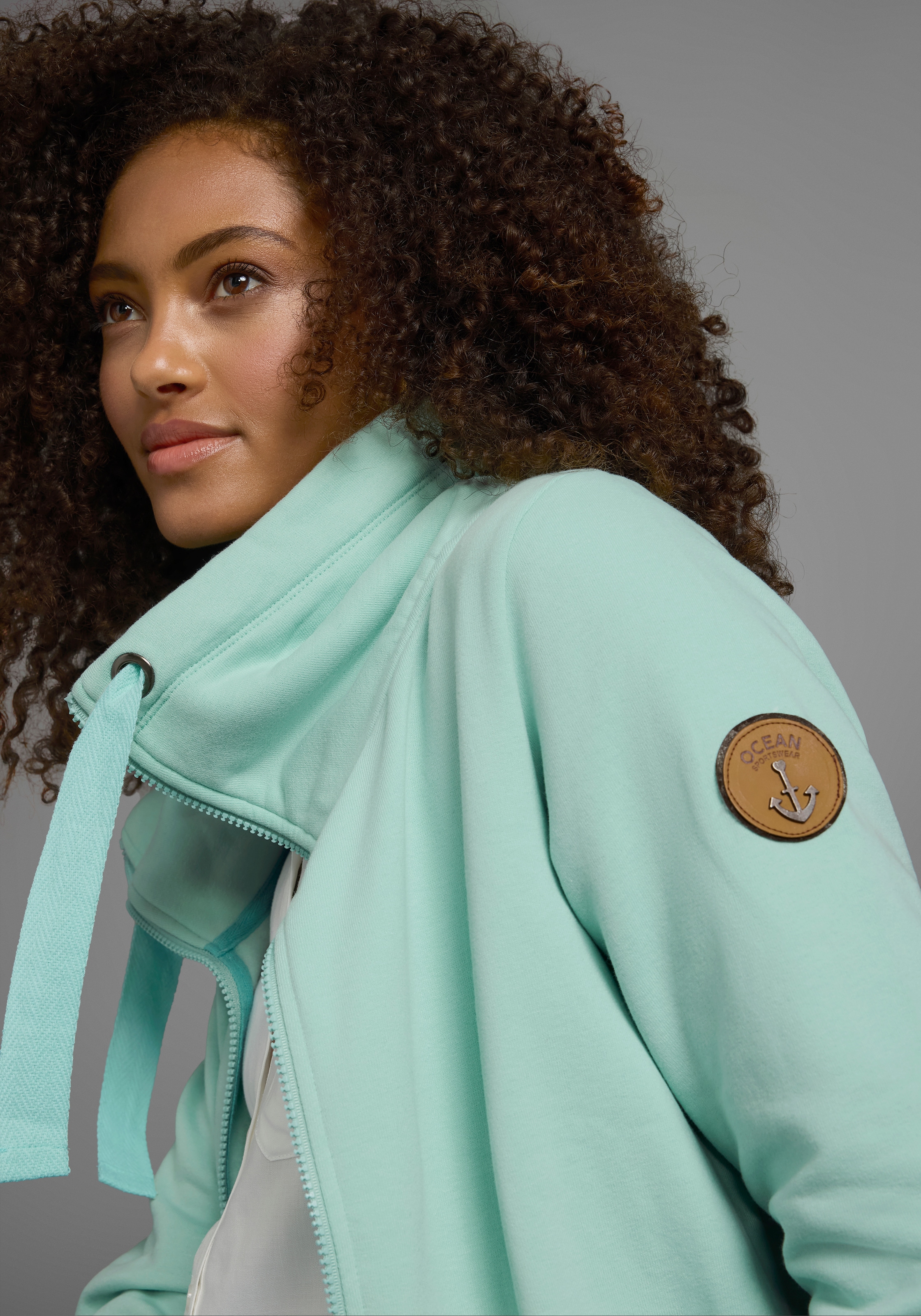 Ocean Sportswear Sweatjacke mit voluminösem hohem Kragen