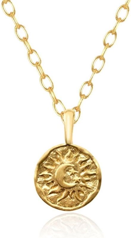 Ketting - Zilver - 18K Gouden Plating - Zon en Maan Ontwerp