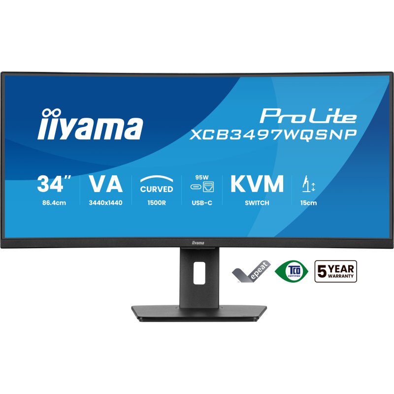 iiyama ProLite XCB3497WQSNP-B1 écran plat de PC 86,4 cm (34