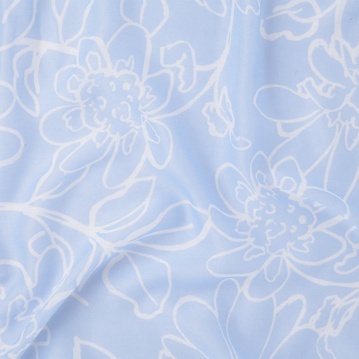 Gina Benotti Damen Tuch mit Blumen-Allover hellblau