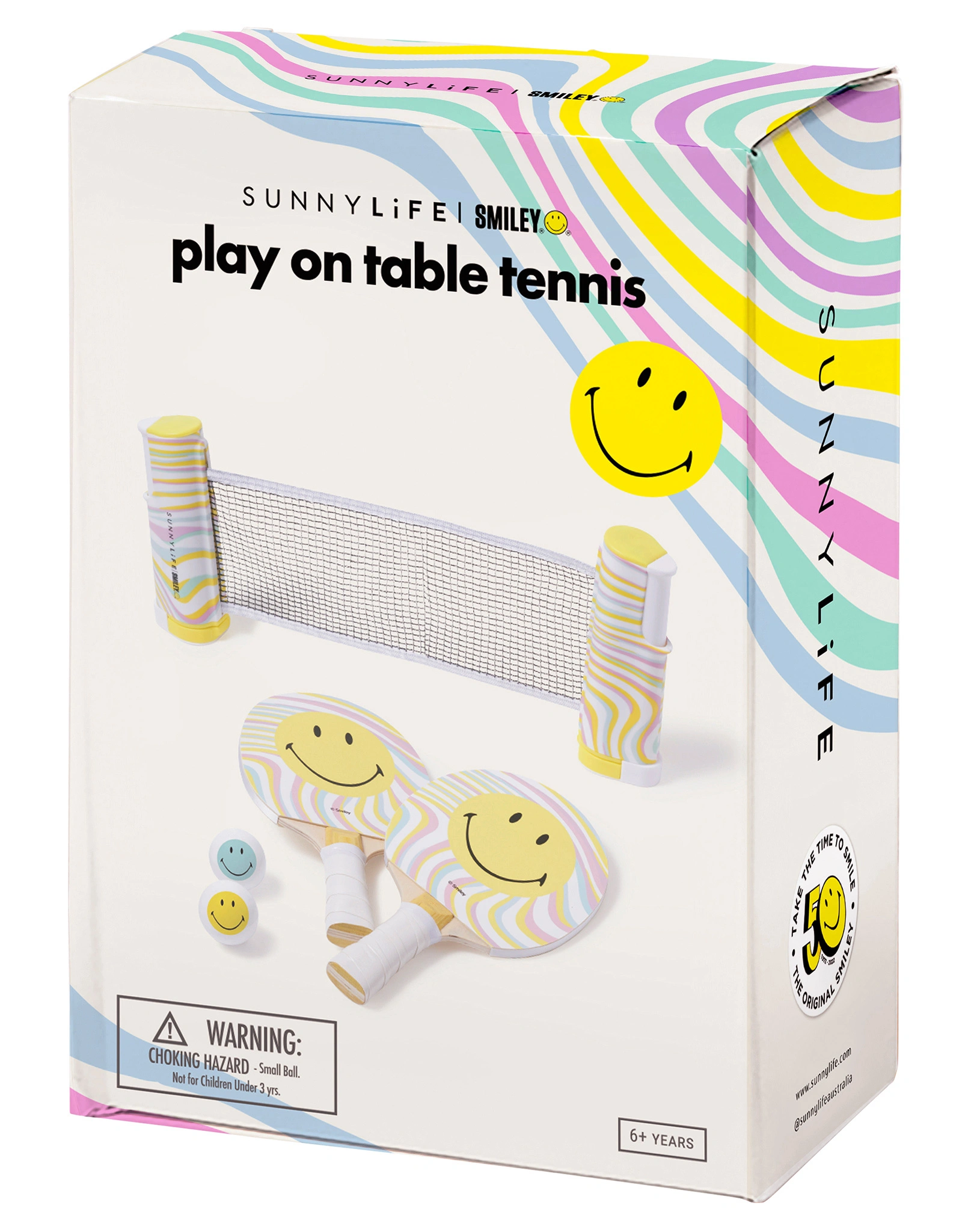 Tischtennis-Set PLAY ON TABLE - SMILEY 5-teilig