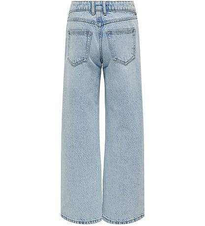 Kids Only Jeans - KogCobain - Light Blue Denim m. Glitzerstein