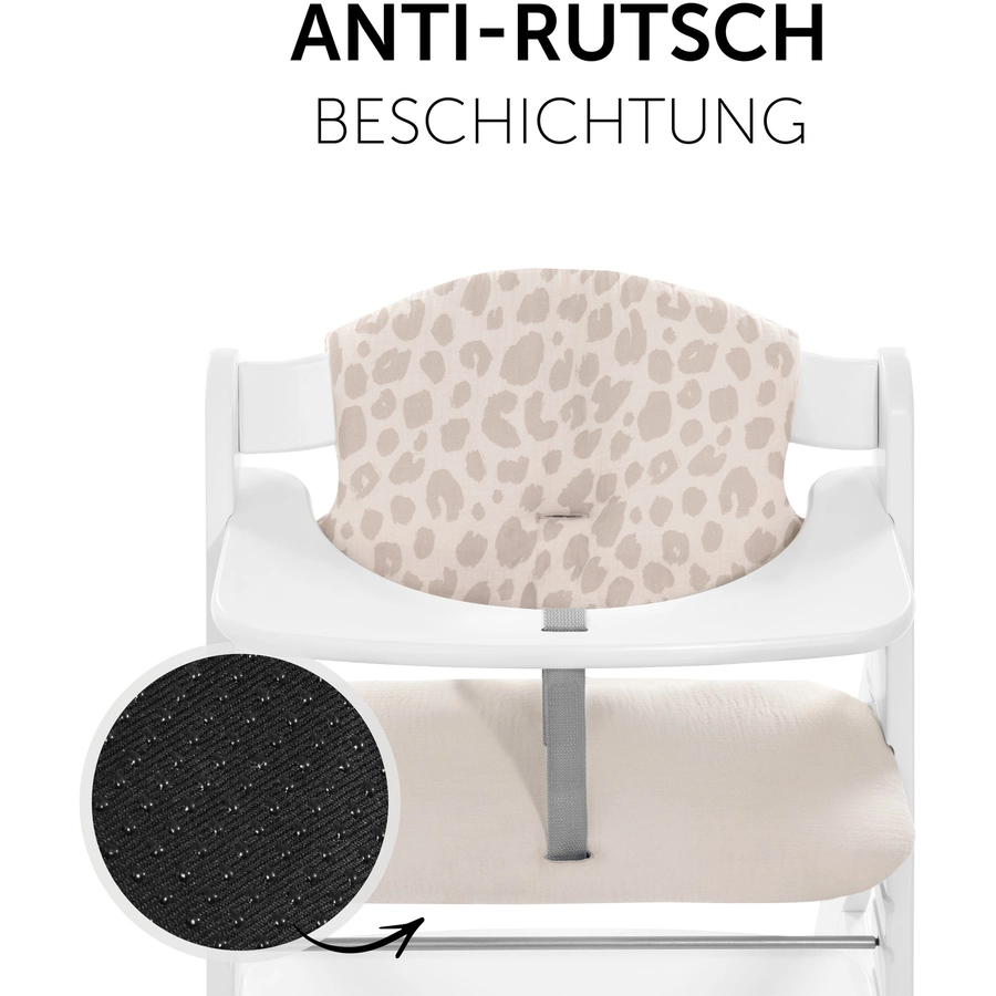 hauck Hochstuhlauflage Select Muslin Leo Natural