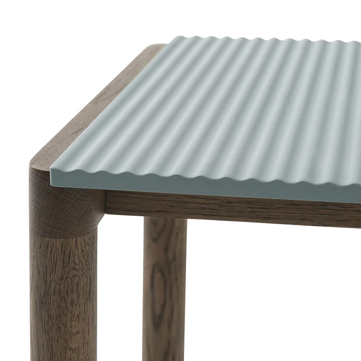 Muuto - Couple Couchtisch, 84 x 40 cm, 1 Wavy, Eiche / taupe