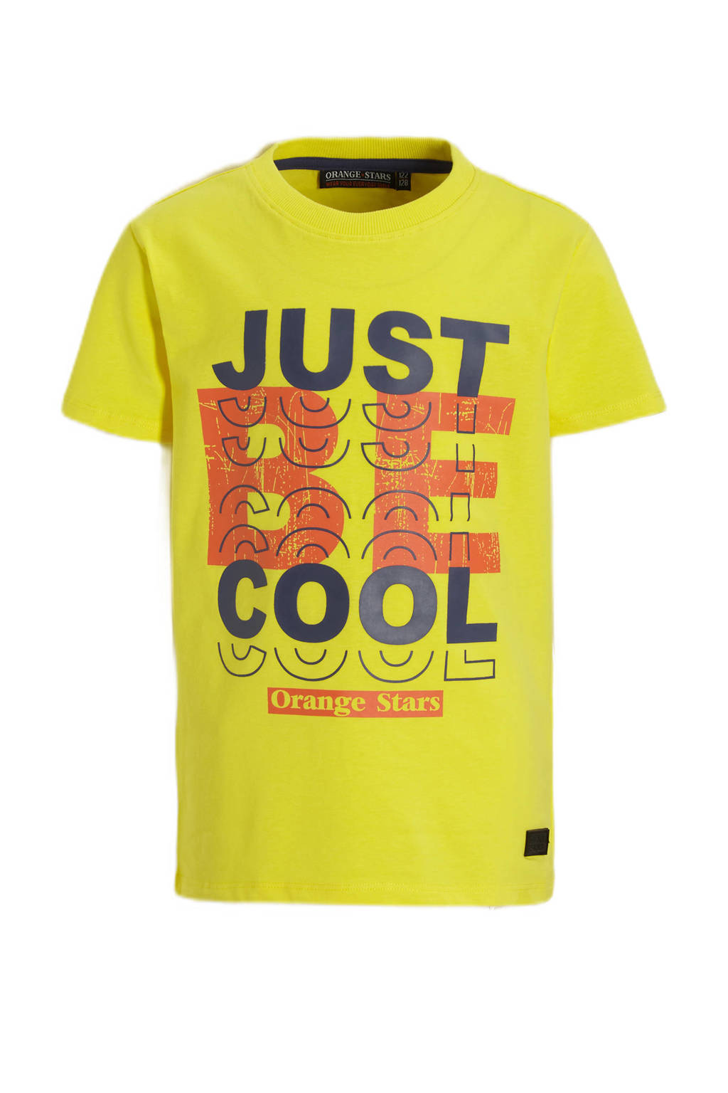 Orange Stars T-shirt Polle met printopdruk geel