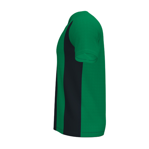 Camiseta Joma Pisa II de manga curta verde e preta