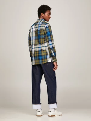 Camisa Oxford Slim Fit Tartan Tommy