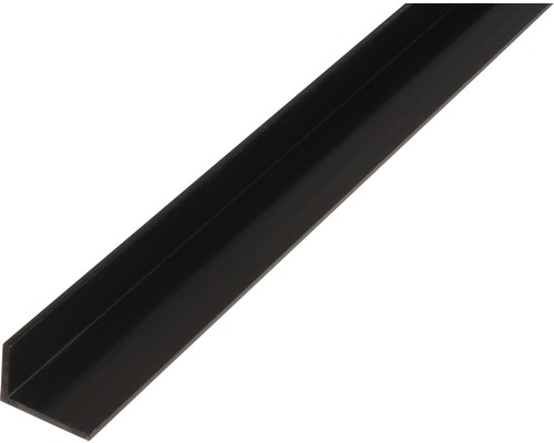 PVC hoekprofiel, zwart, 20x10x1,5 mm, 2,6 m