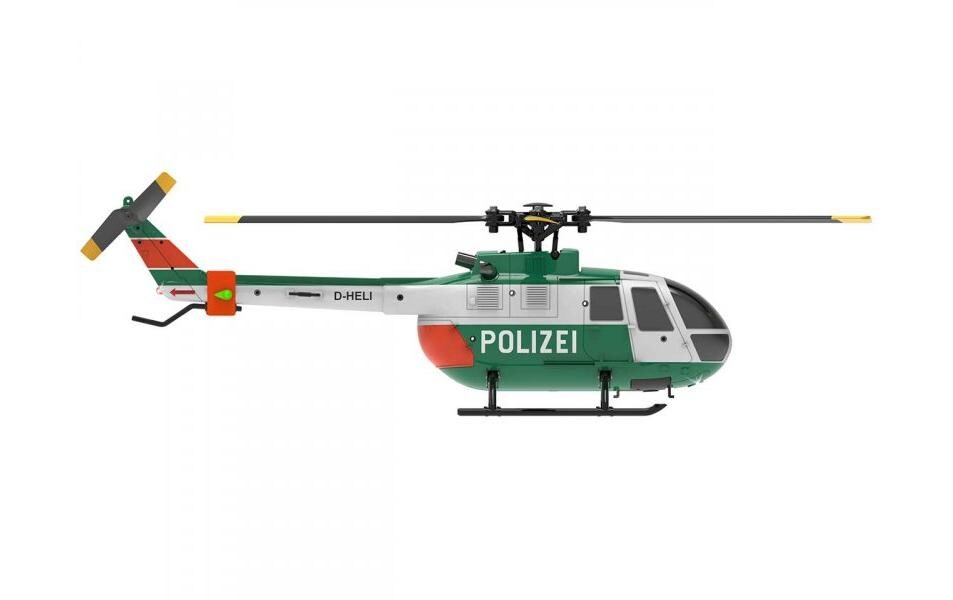 Helikopter Bo105, Polizei 4-Kanal, 6G, RTFKleiner Singlerotor BO-105 Hubschrauber in Polizei Lackierung mit 6G Gyro