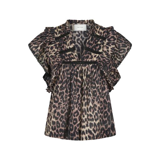 Neo Noir Jayla Leo Voile Bluse, Leopard, 34