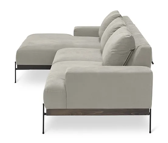 Scapa Ecksofa mit Longchair links, cremefarben