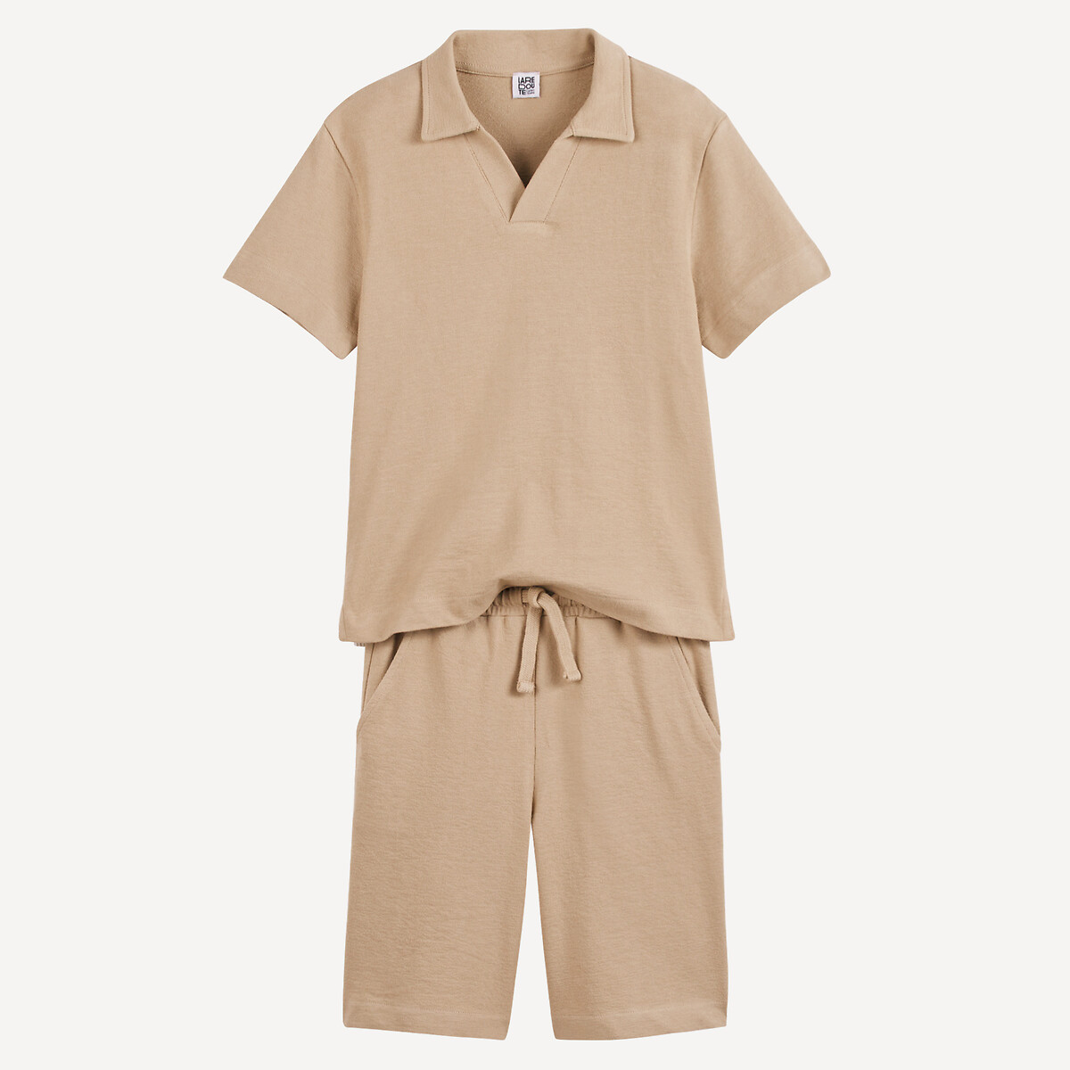 COLEÇÃO LA REDOUTE<br>Conjunto de 2 peças, camisa polo e bermuda