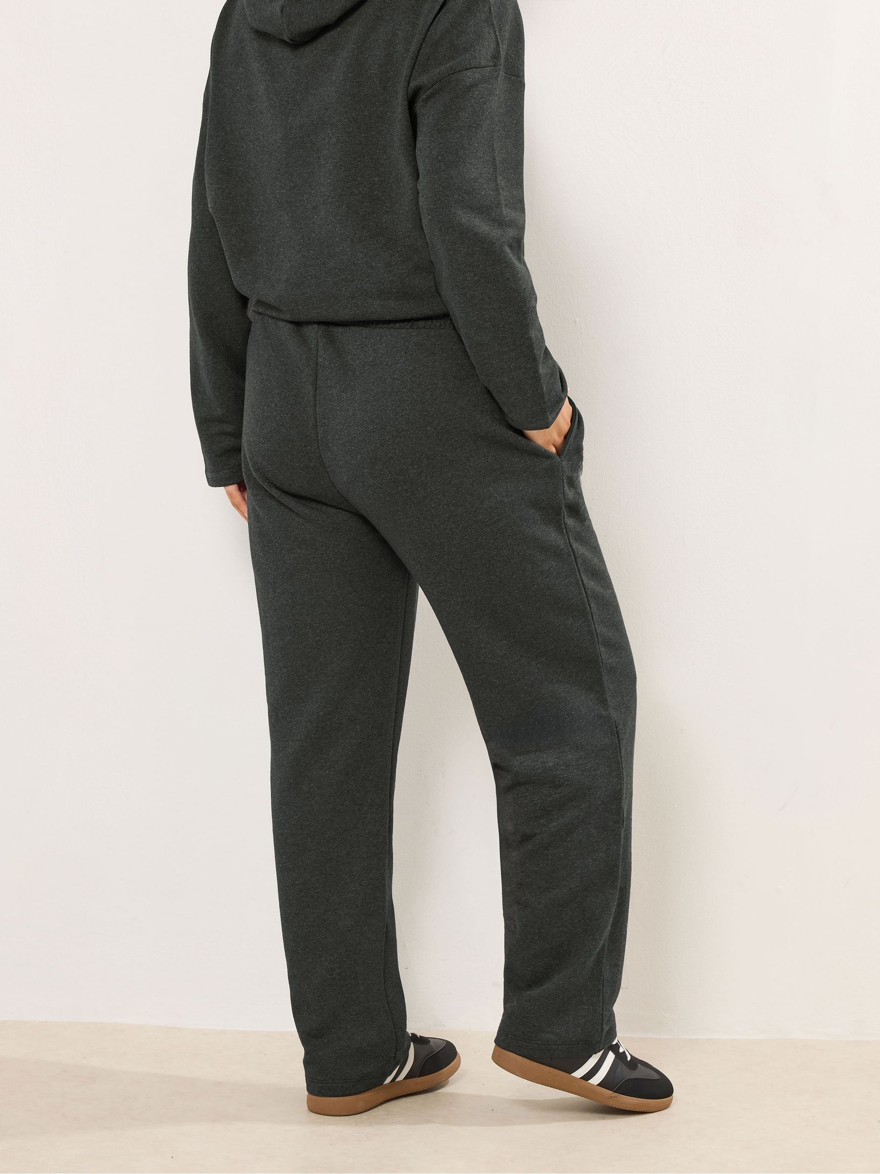 Lichtgrijs - Yours Curve Tie Waistband Joggers