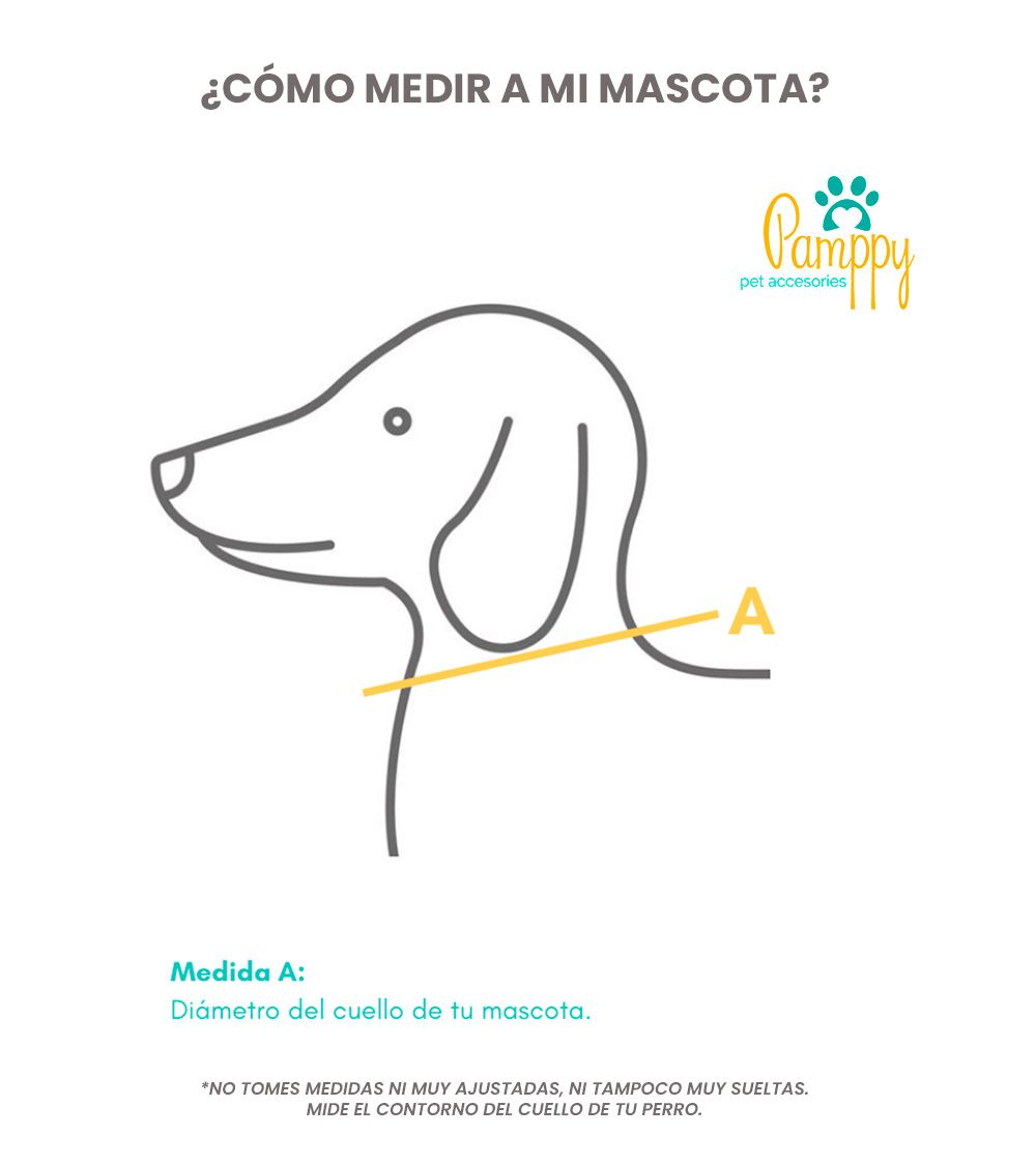 Coleira para cães Pamppy Funny Pixel Multicolorida em algodão e poliéster