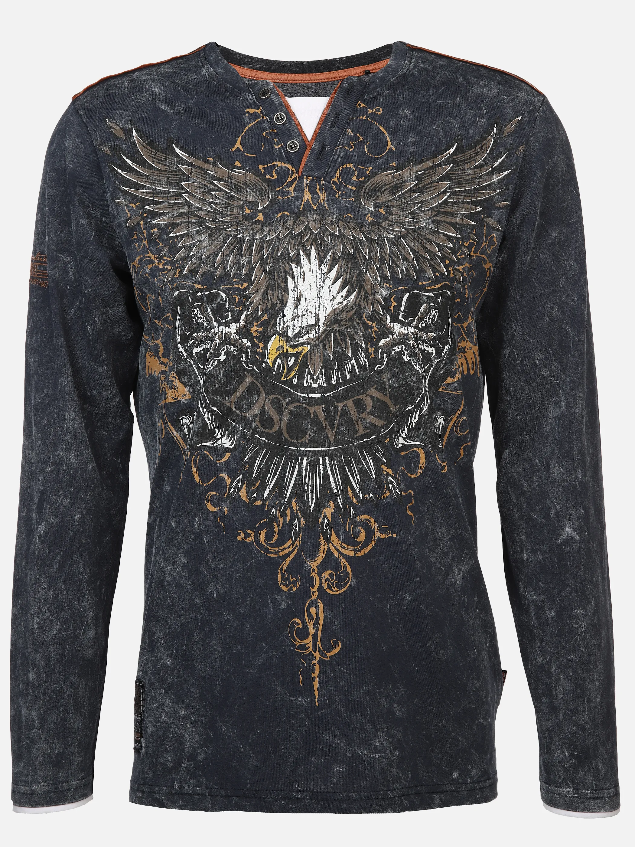 Herren Henley Shirt mit Print