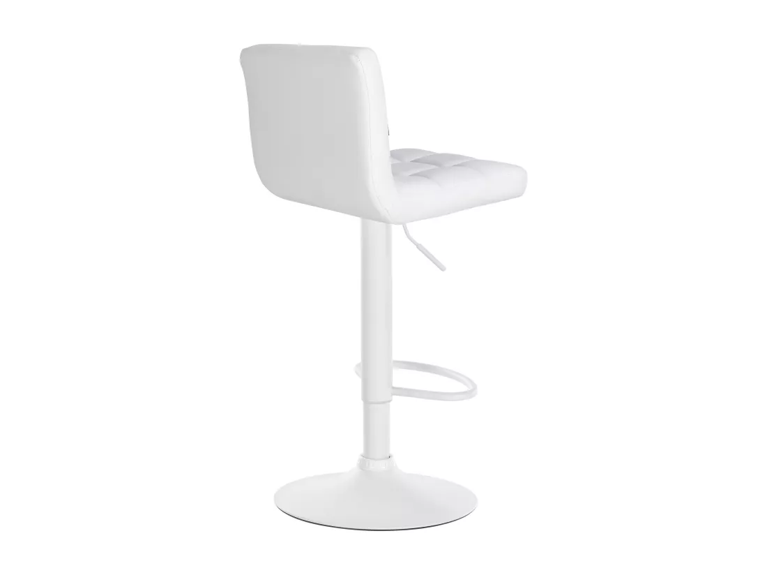 Tabouret de bar - Similicuir & Métal - Blanc - Feni