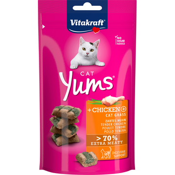 Vitakraft Cat Yums Kip en Kattengras 40 g