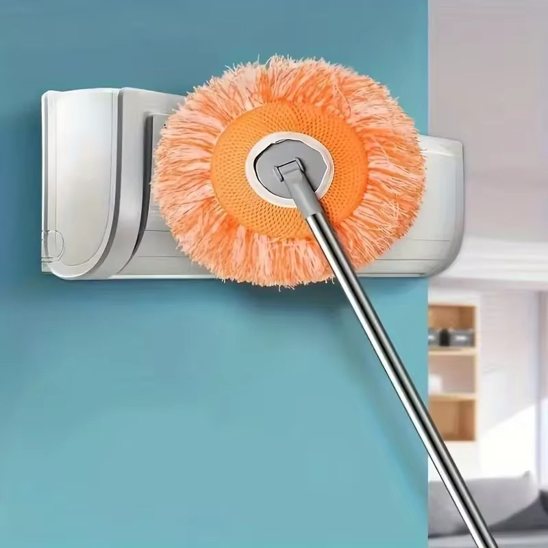 (1m) 2in1 Mikrofaser Staubwedel Universal Bodenmopp Reinigungsbürste - Orange