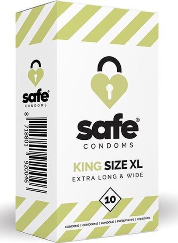 Safe King Size XL Extra Long & Wide Condooms10st