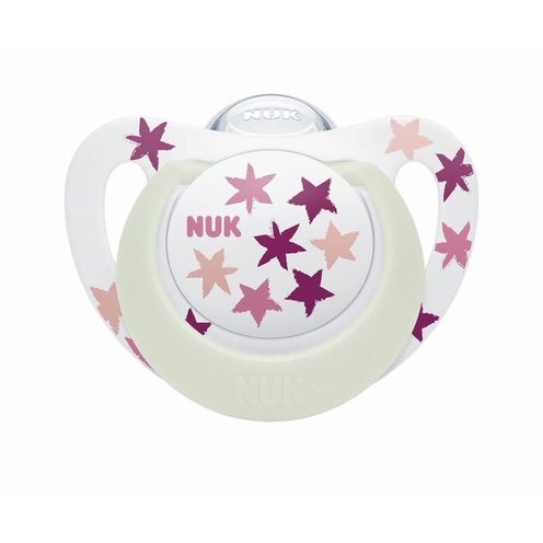 2 Sucettes STARLIGHT 6-18m Fille - NUK
