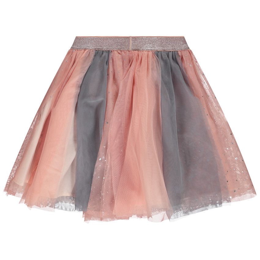Jupe patineuse en tulle multicolore pour fille - Multicolore