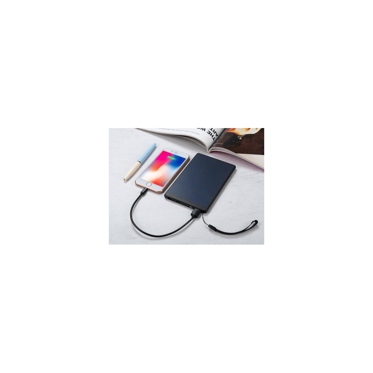 10 000 mAh Urban Solar PowerBank, svart