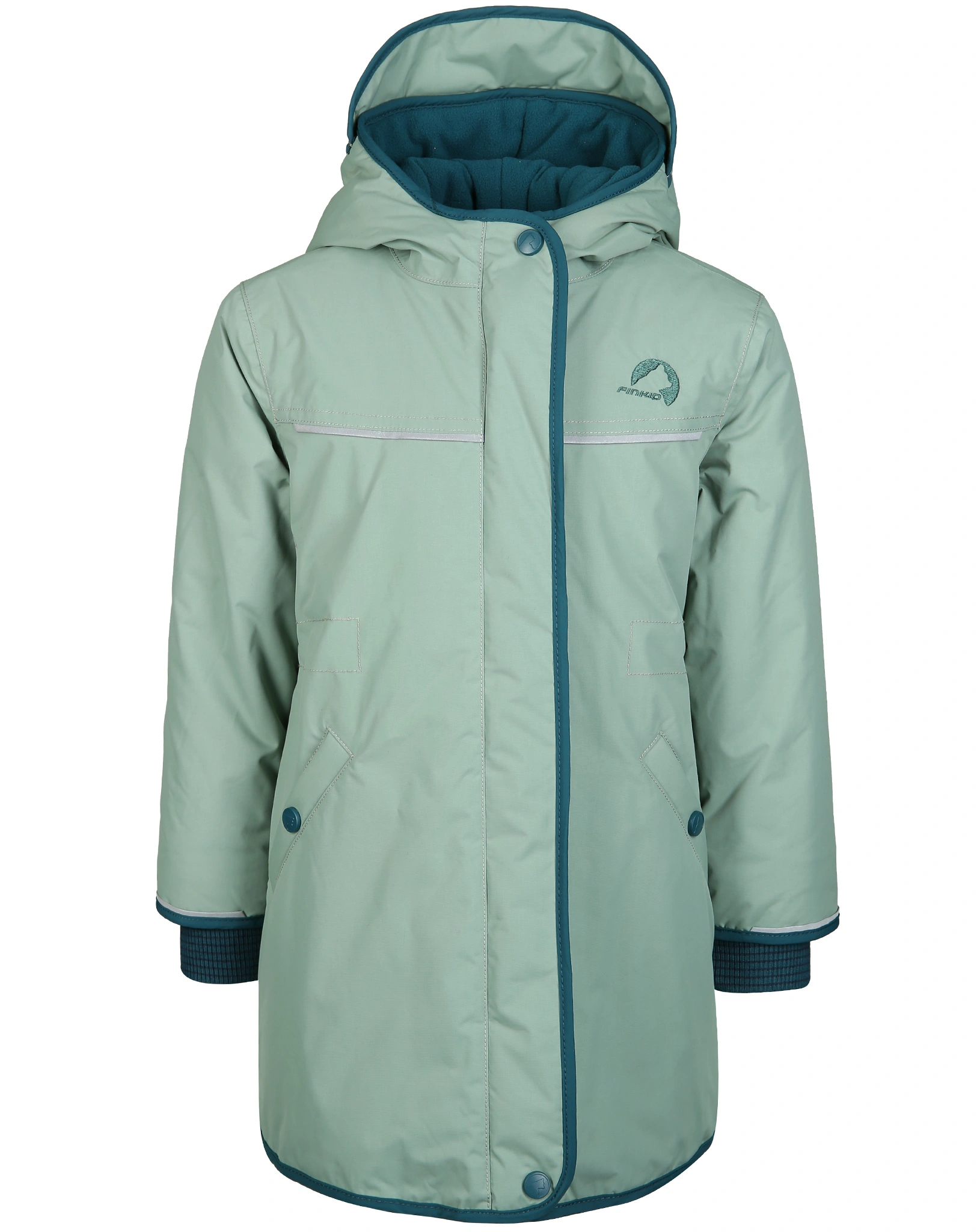 Wintermantel MILLA mit Zipfelkapuze in green/deep teal