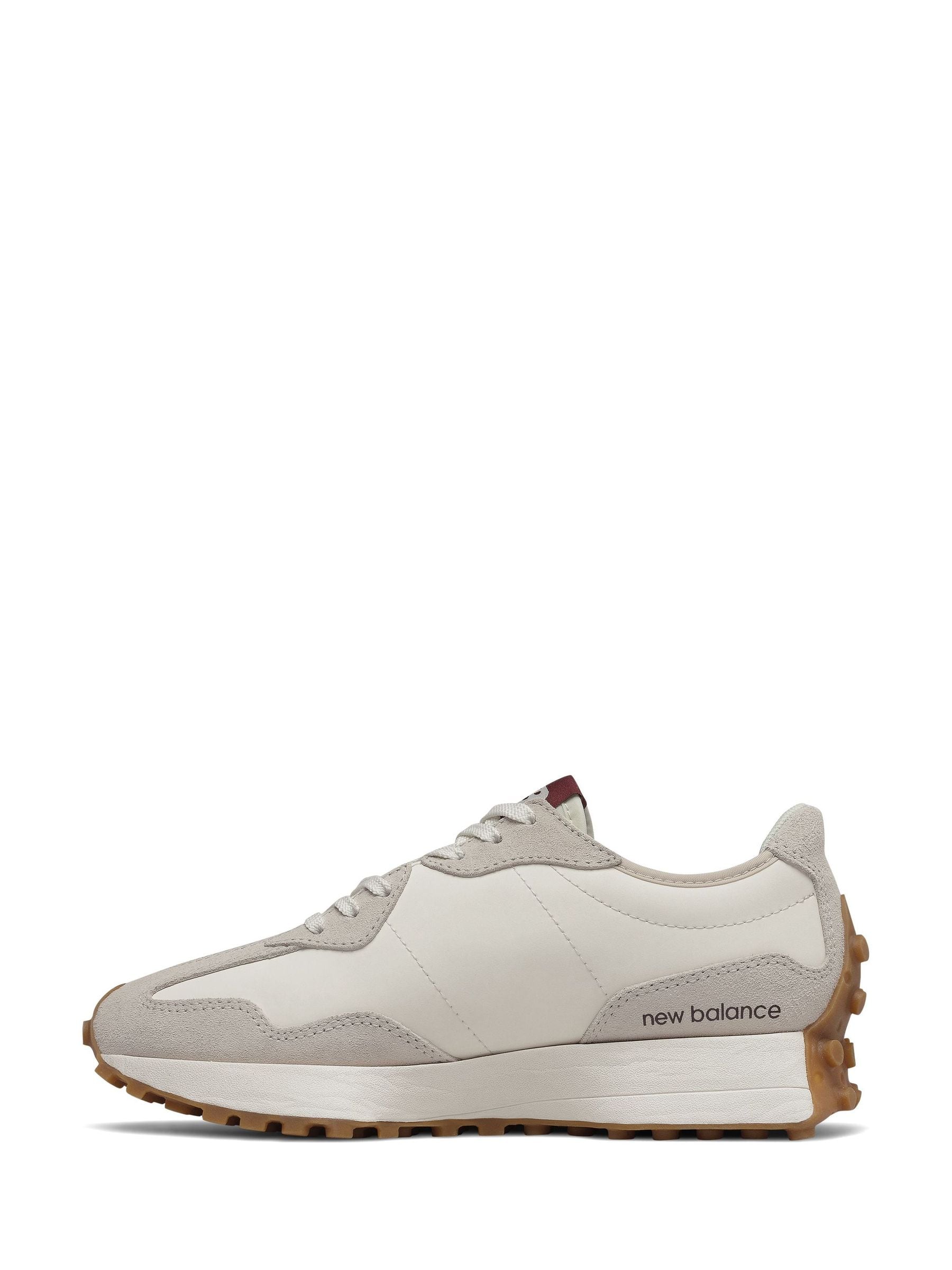 Wit/bordeauxrood - New Balance 327 damessneakers