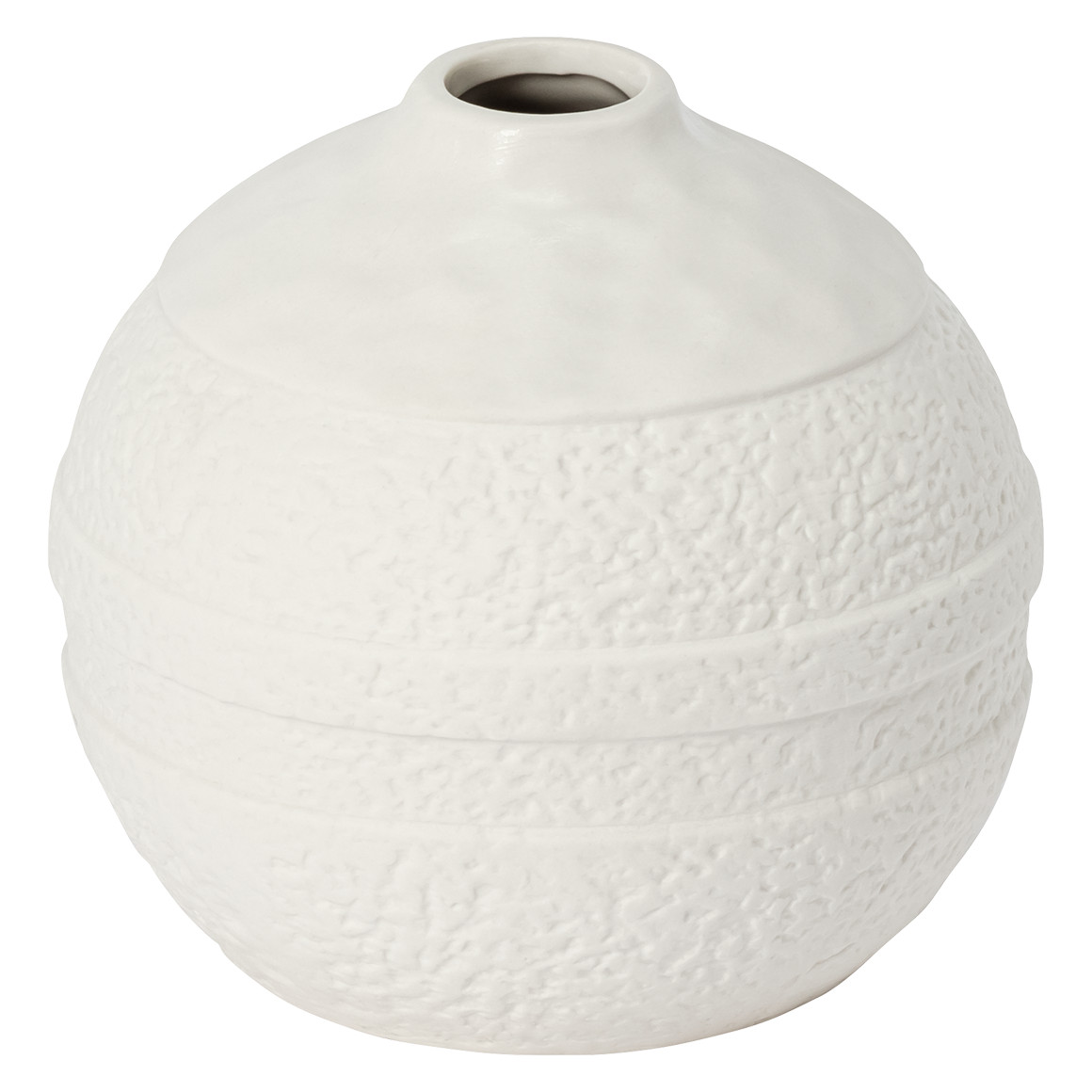 My Home Kleine Vase mit Strukturmuster weiss
