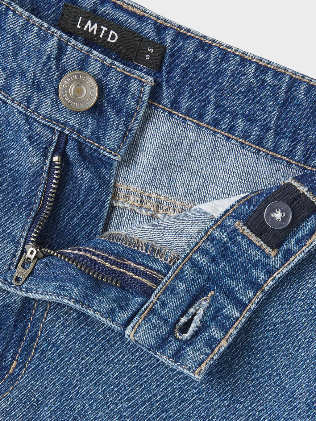 LMTD loose fit jeans NLMTOIZZA medium blue denim