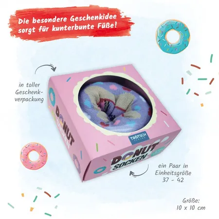 Trötsch Socken Donut, rosa, 37 - 42