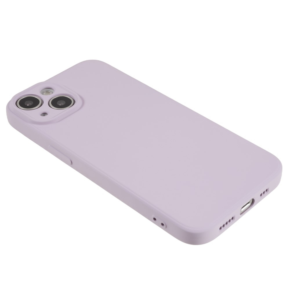 iPhone 15 Gummi Case Hülle mit Kameraschutz - Lila (Matt)