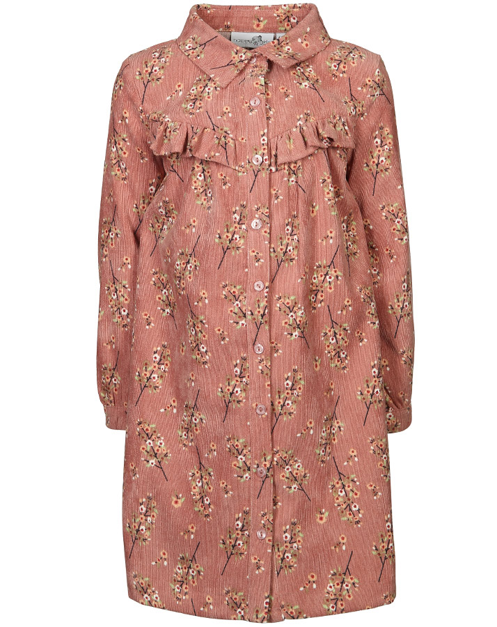 Hemd-Kleid TWIGS aus Cord in dusty rose