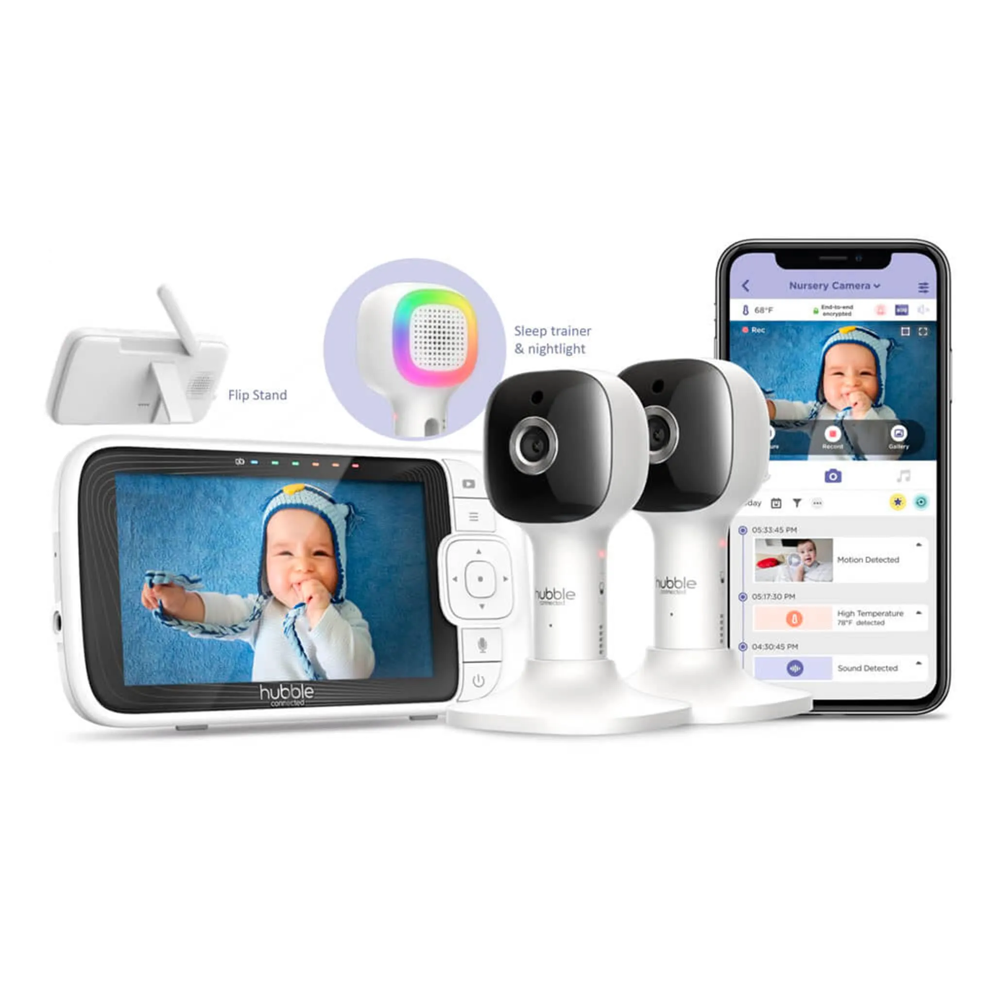 Hubble Connected Moniteur Wifi Nursery Pal Cloud - 2 Caméras
