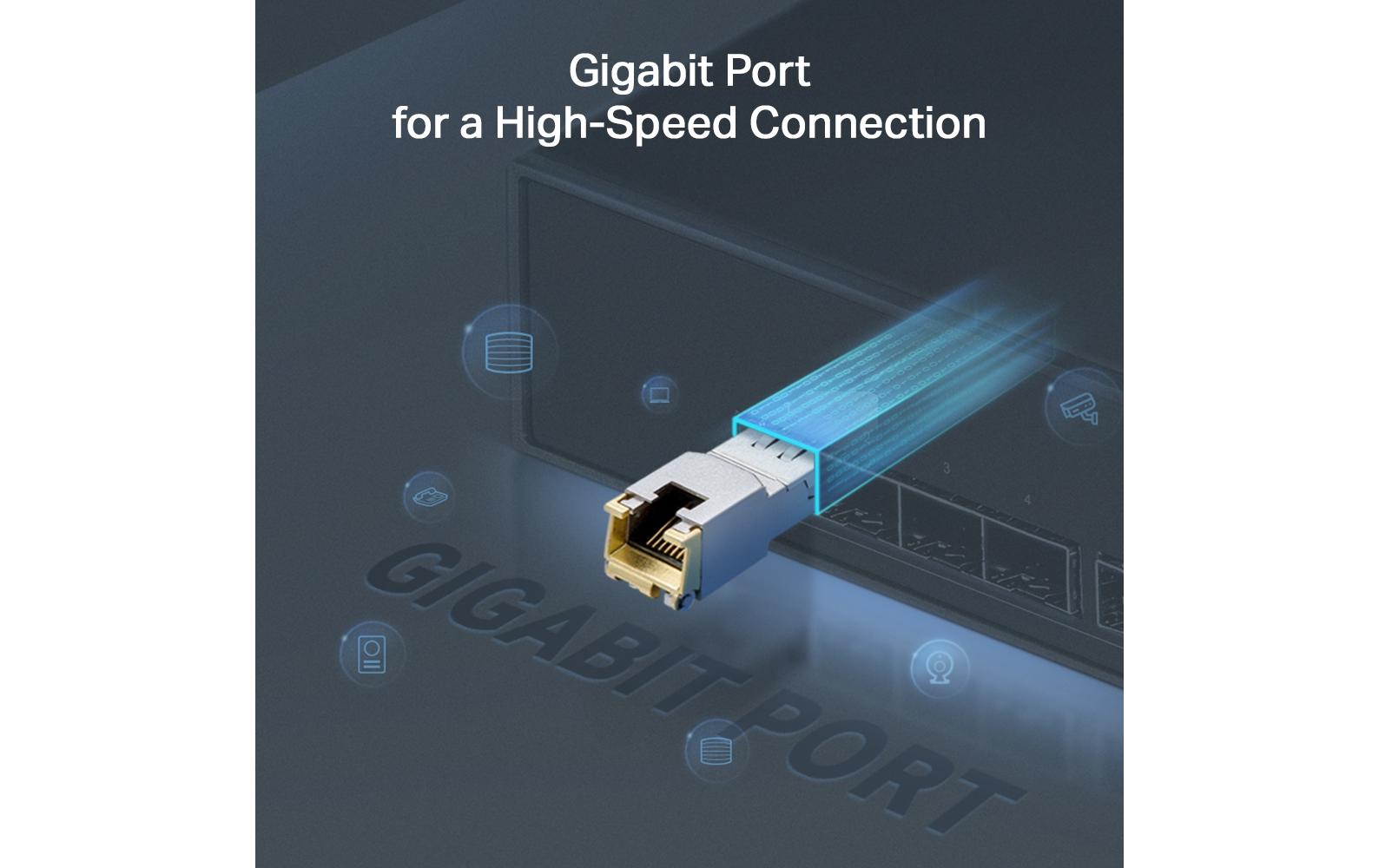 SFP Modul TL-SM331T 1G RJ-45 Kupfer1000BASE-T-RJ45-SFP-Modul