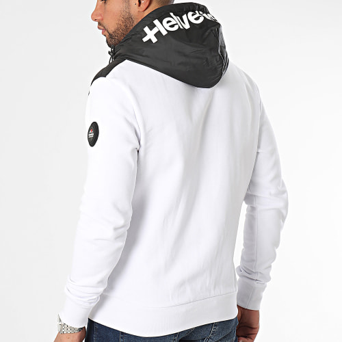 Doudoune Capuche Briançon Noir Blanc