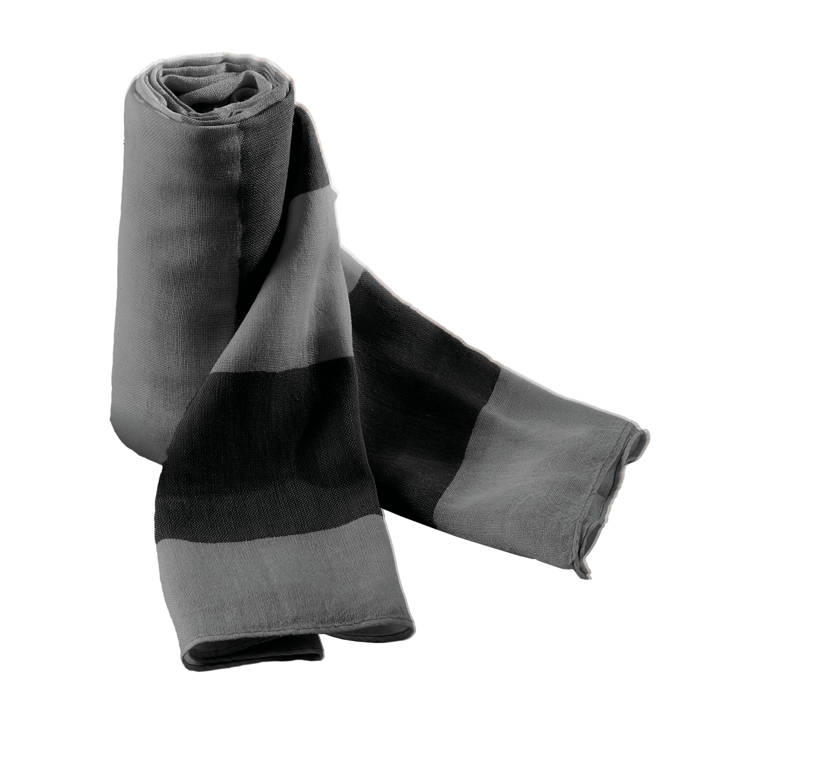 K-up KP067 - Écharpe Légère en Voile de Coton à Rayures